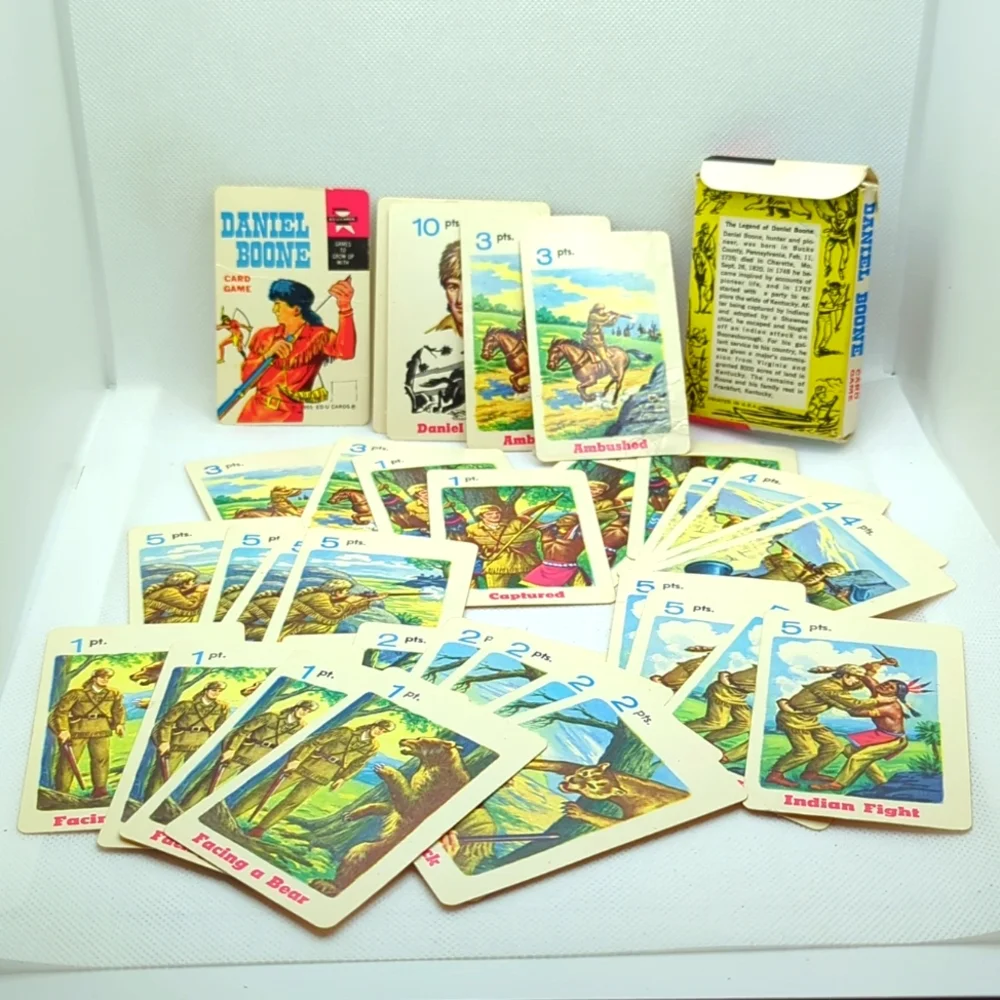 Daniel Boone Card Game - Vintage 1965